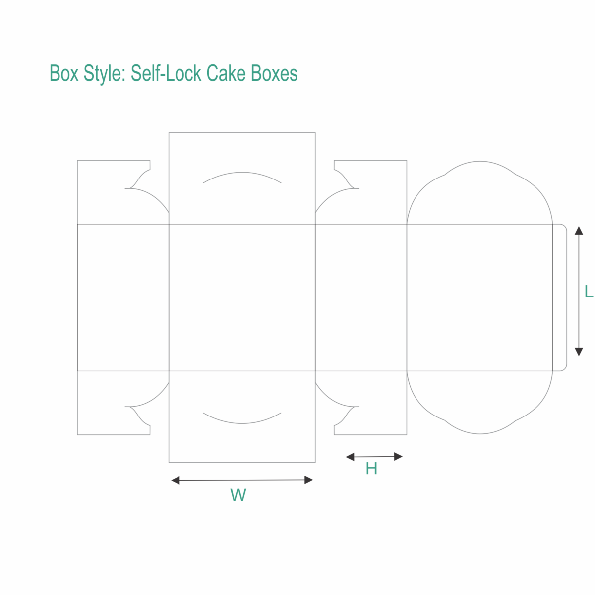 Self-Lock Cake Box