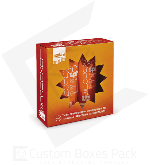 custom sun protection cream boxes wholesale