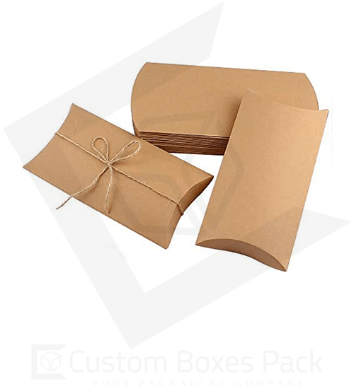 custom kraft paper gift pillow boxes wholesale