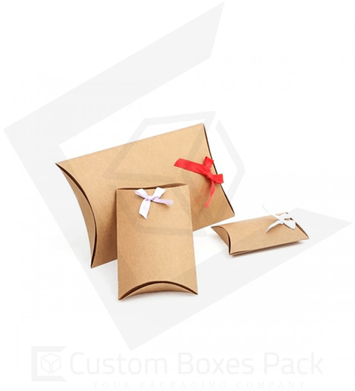 kraft paper gift pillow boxes