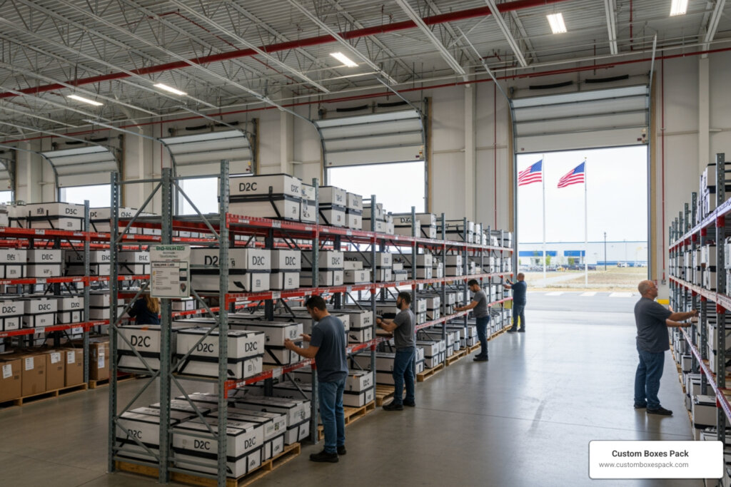 collapsible rigid packaging US fulfillment center