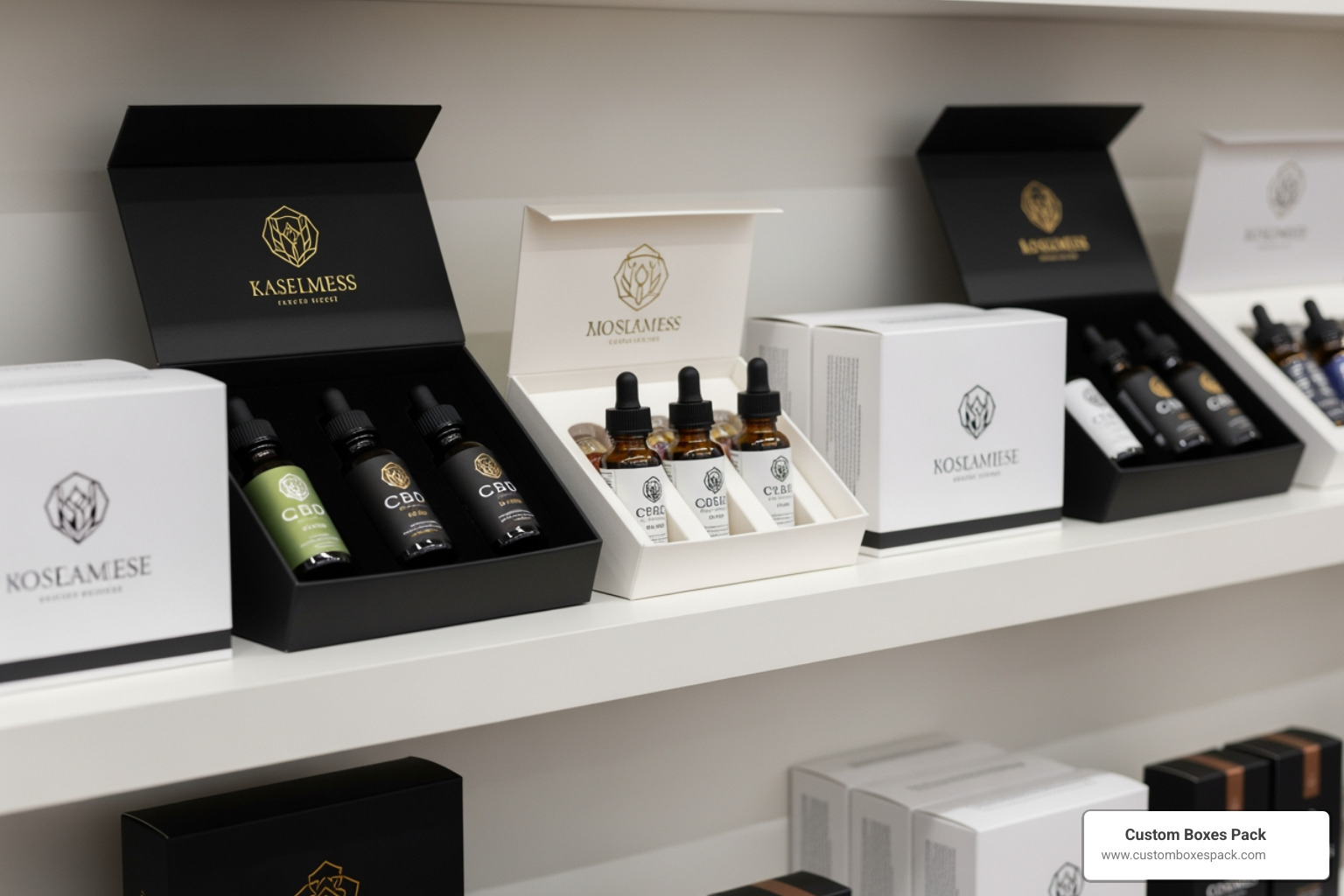 Custom CBD packaging wholesale premium branded product display