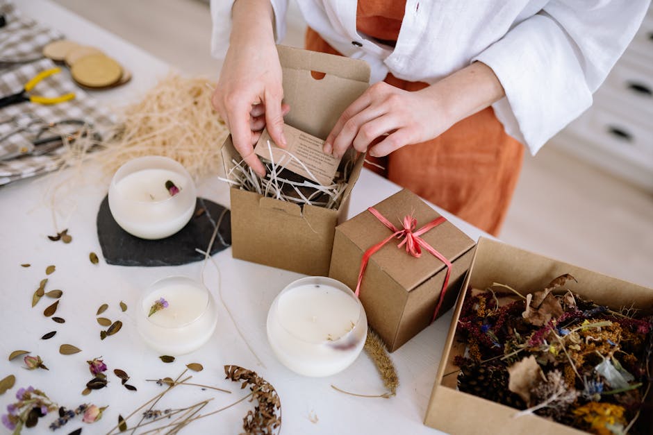 kraft candle packaging artisan candles in natural brown kraft boxes